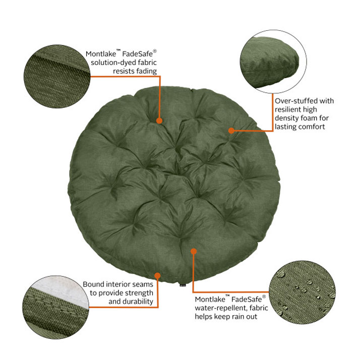 50" Papasan Cushion- Heather Fern - Image 3